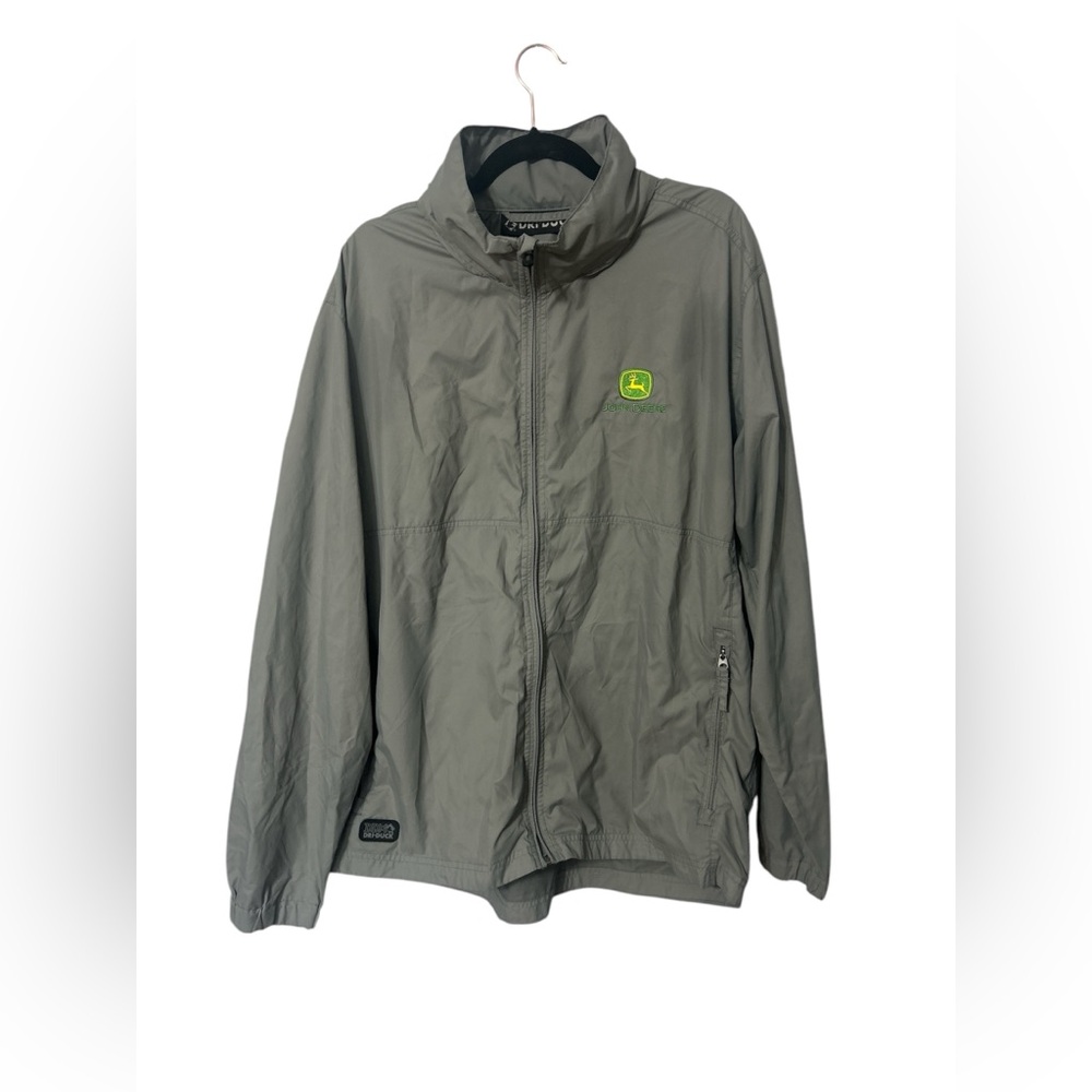 John Deer Dri-Duck Windbreaker Jacket Size L Full-Zip